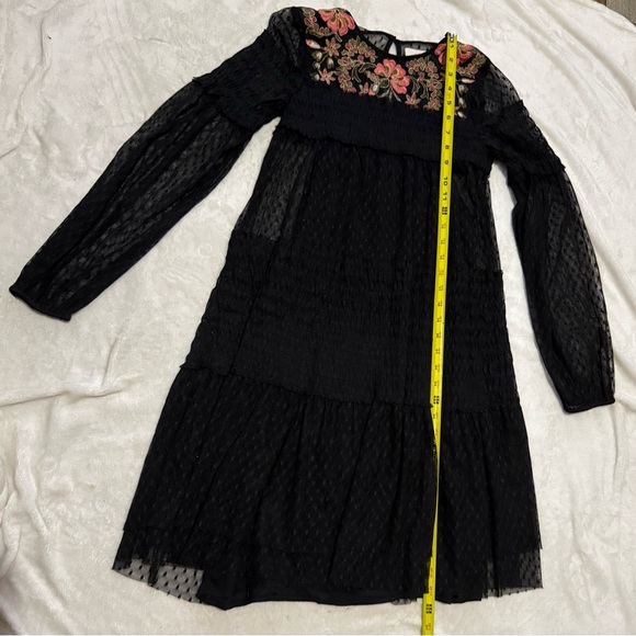 Maeve Black Ruffled Tiered Long Sleeve Dress - Picture 7 of 10